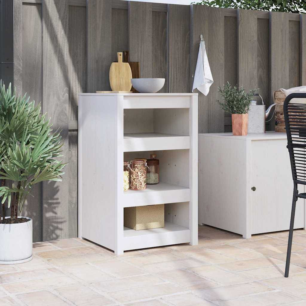 vidaXL Küchenschrank MEPPEL Weiß 55 x 55 x 92 cm Massives Kiefernholz