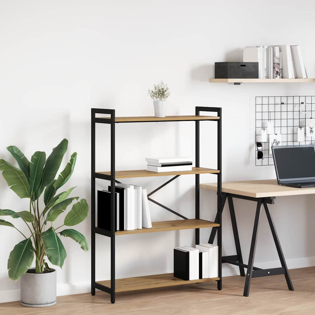 vidaXL Bücherregal 80 x 30 x 120 cm Holzwerkstoff Artisan-Eiche