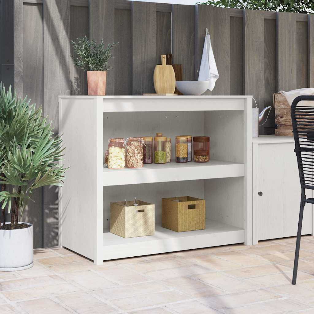 vidaXL Küchenschrank MEPPEL Weiß 106 x 55 x 92 cm Massives Kiefernholz
