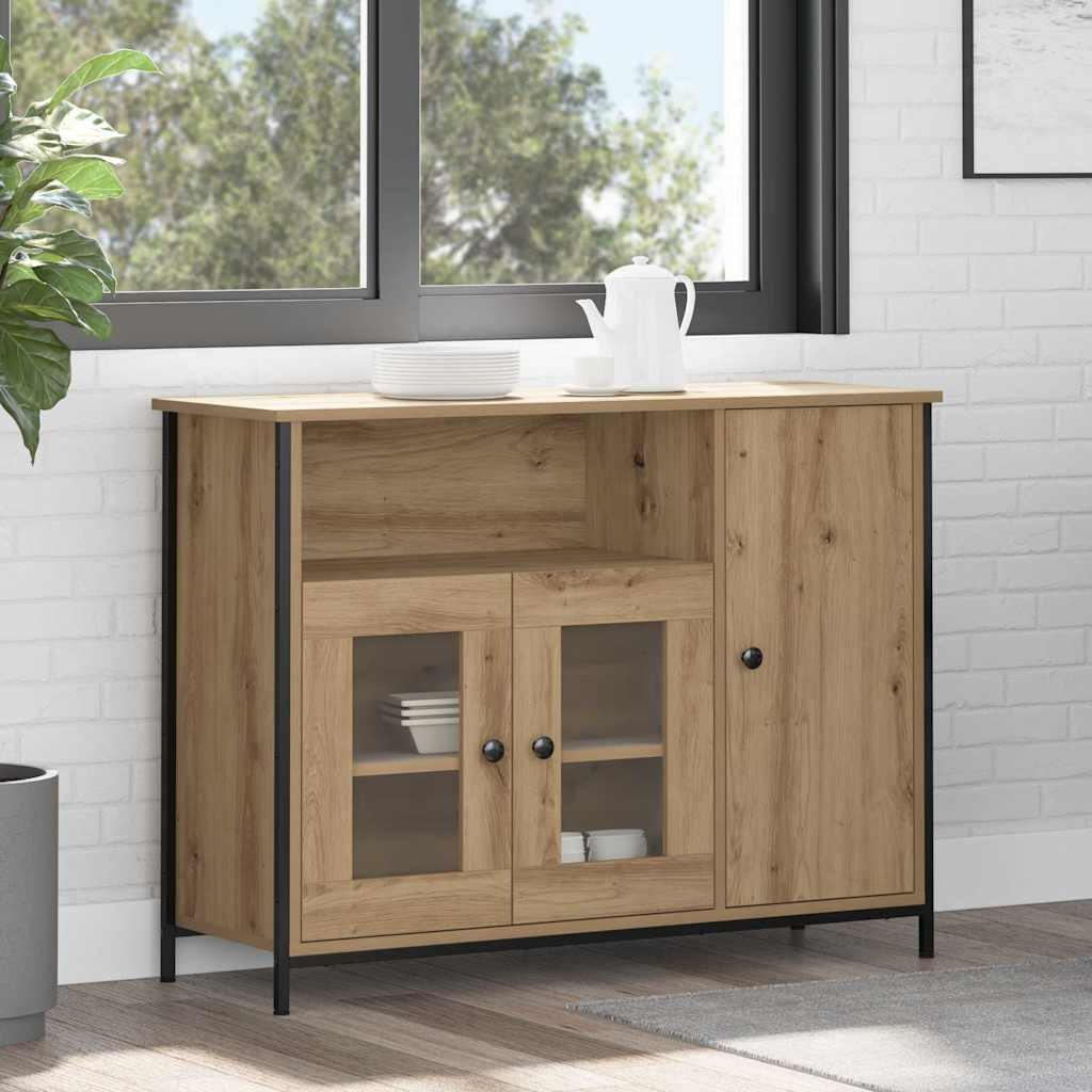 vidaXL Sideboard Artisan-Eiche 100 x 35 x 75 cm