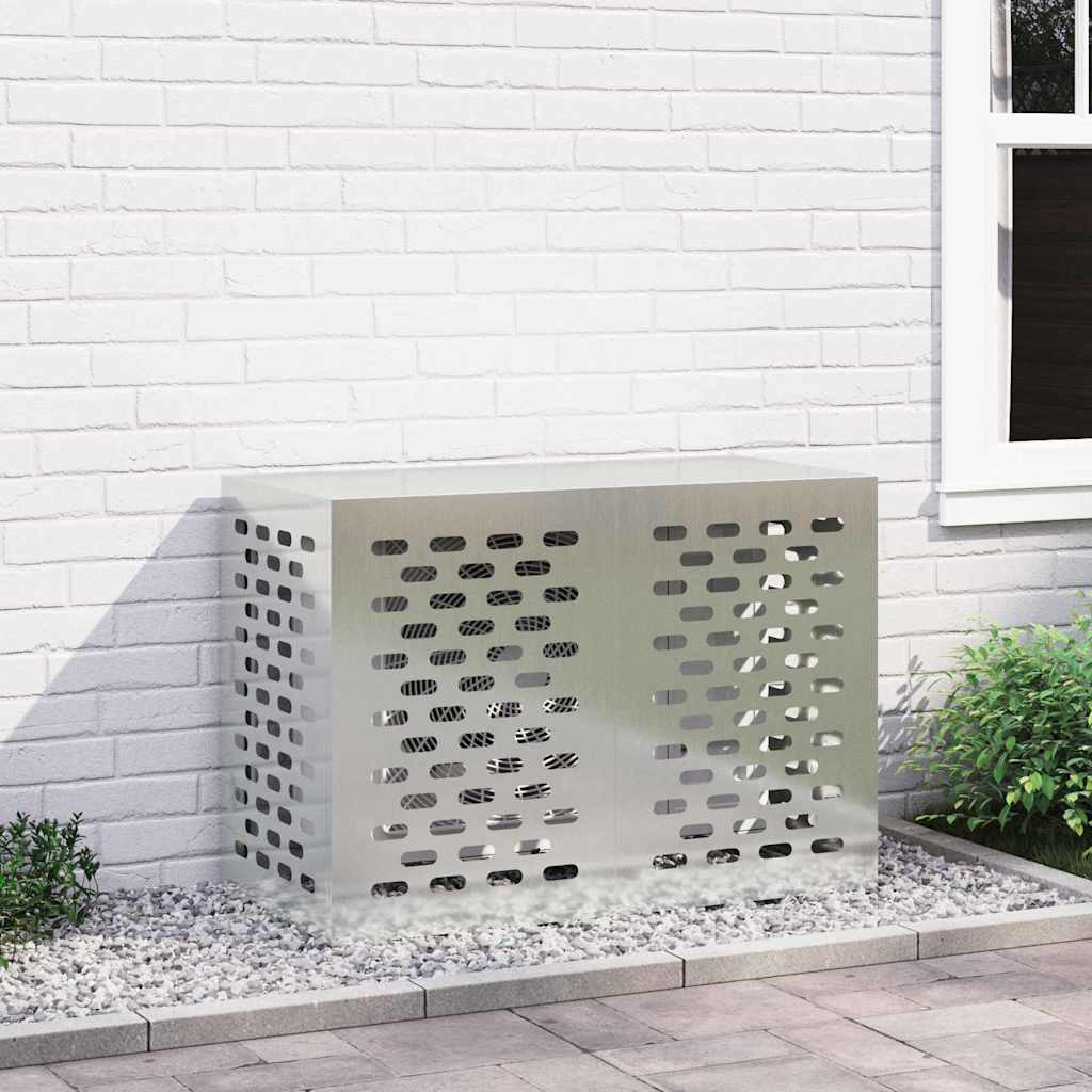 vidaXL Klimaanlagenabdeckung Silber 100 x 50 x 70 cm