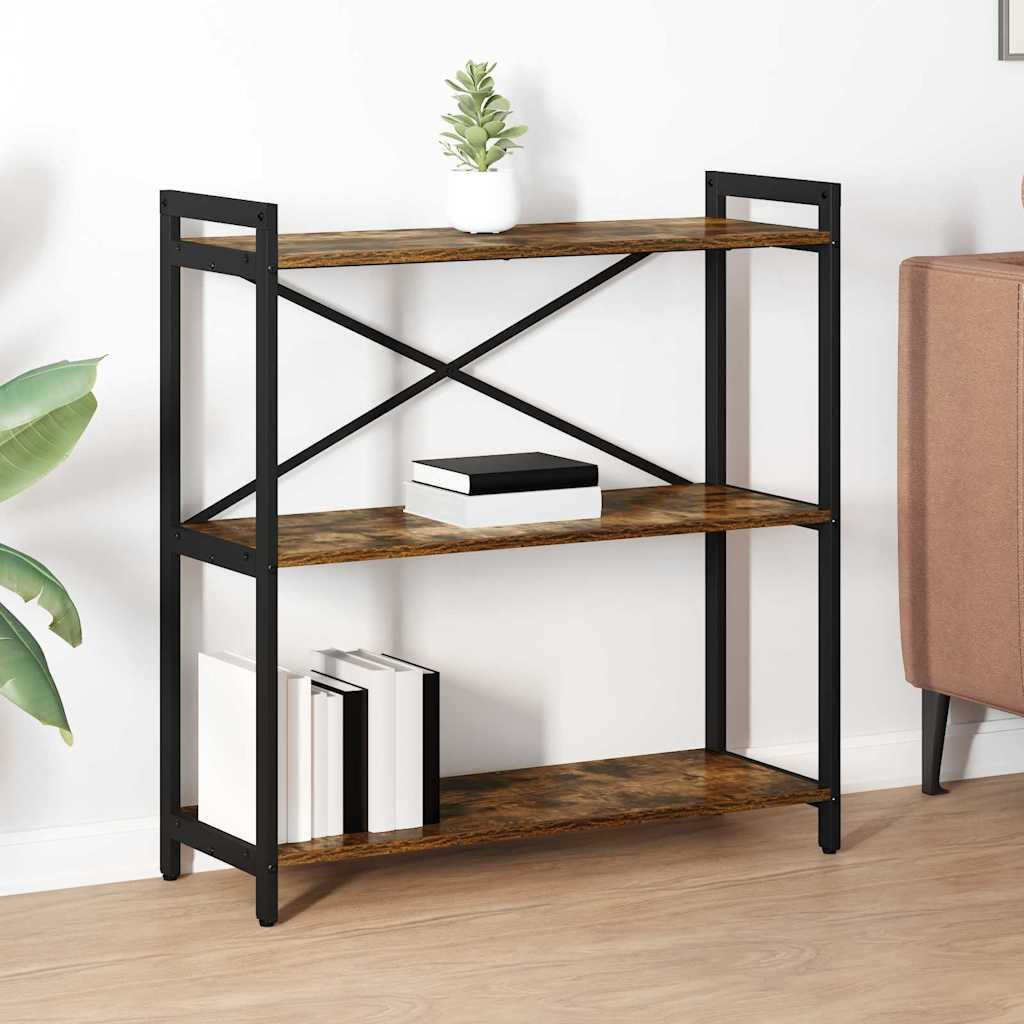 vidaXL Bücherregal Geräucherte Eiche 80 x 30 x 85 cm Holzwerkstoff