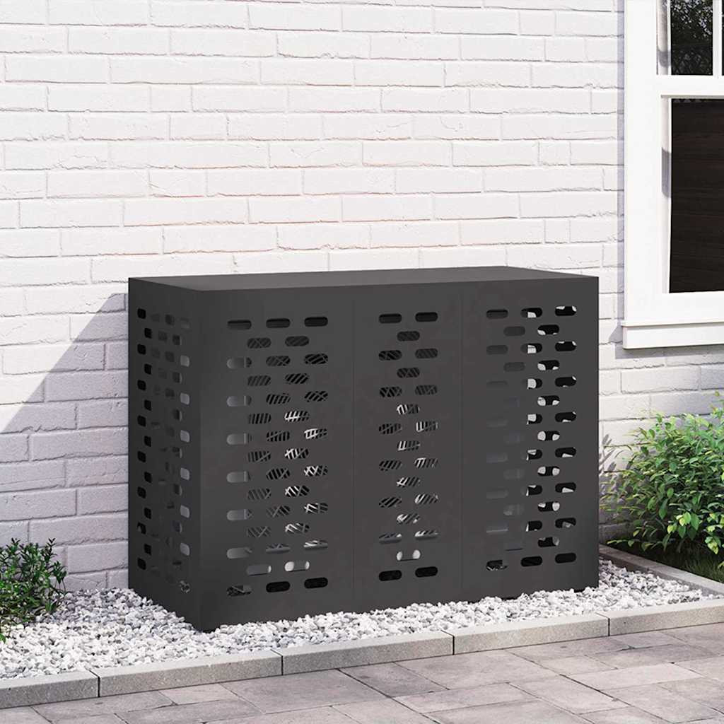 vidaXL Klimaanlagenabdeckung Schwarz 110 x 50 x 80 cm