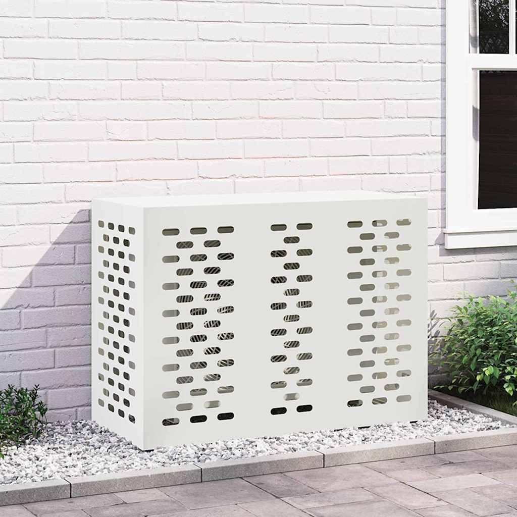 vidaXL Klimaanlagenabdeckung Weiß 110 x 50 x 80 cm