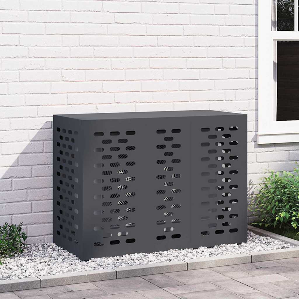 vidaXL Klimaanlagenabdeckung Anthrazit 110 x 50 x 80 cm