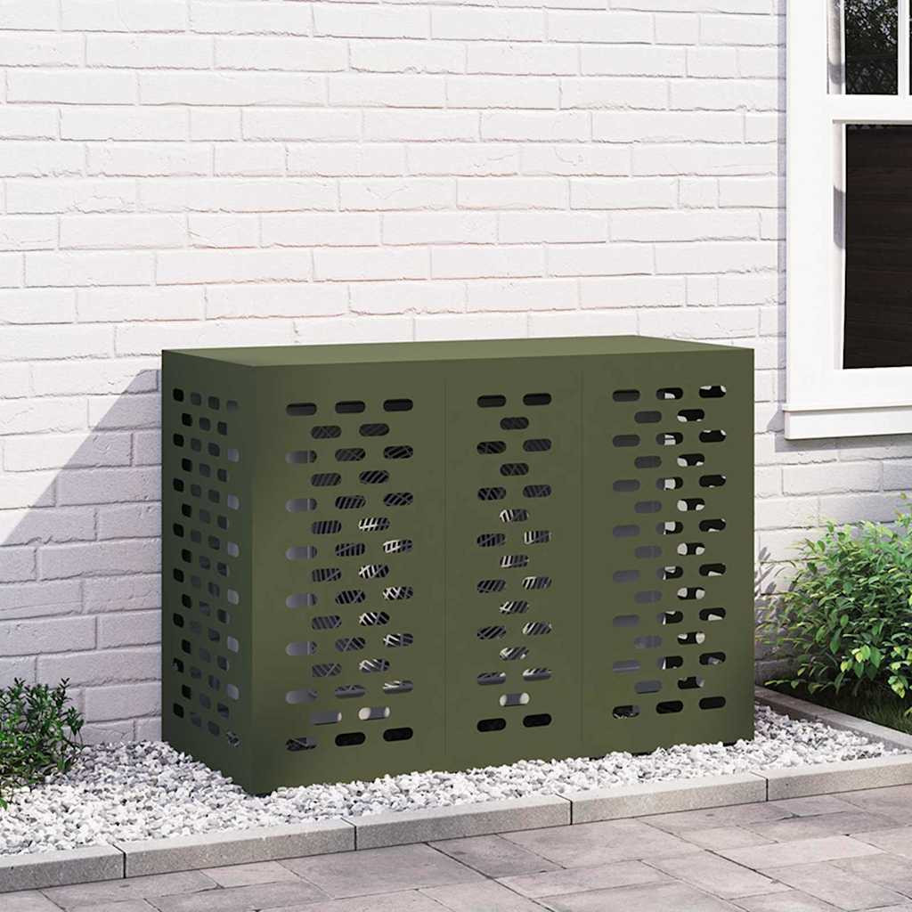 vidaXL Klimaanlagenabdeckung Olivgrün 110 x 50 x 80 cm