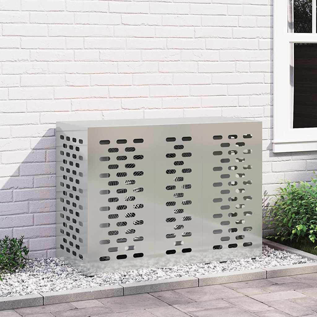 vidaXL Klimaanlagenabdeckung Silber 110 x 50 x 80 cm