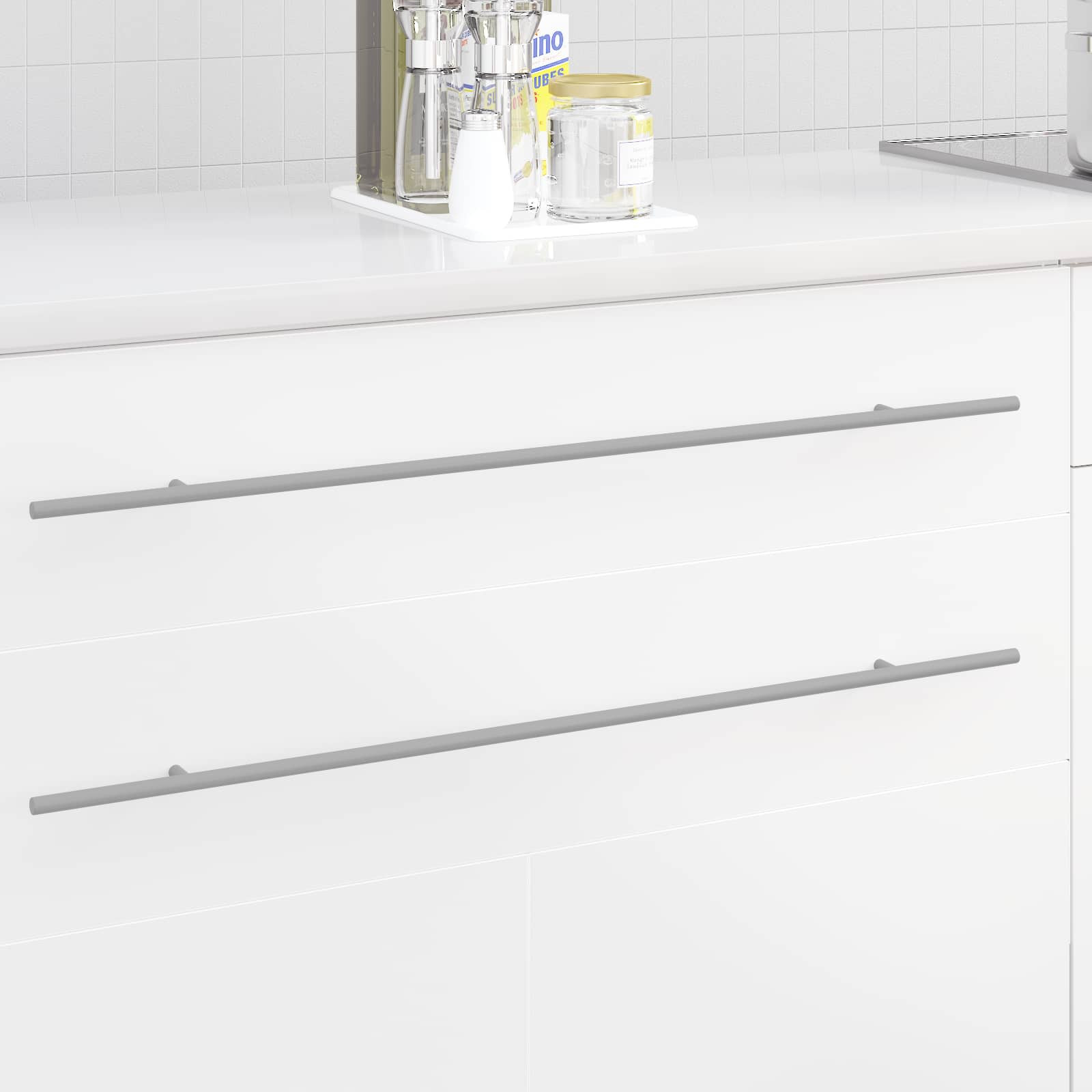 vidaXL Schrankgriff 2 pcs Silber 800 mm Edelstahl