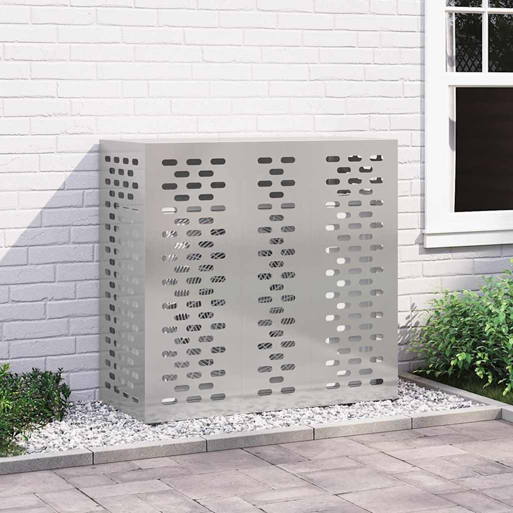 vidaXL Klimaanlagenabdeckung Silber 110 x 50 x 105 cm