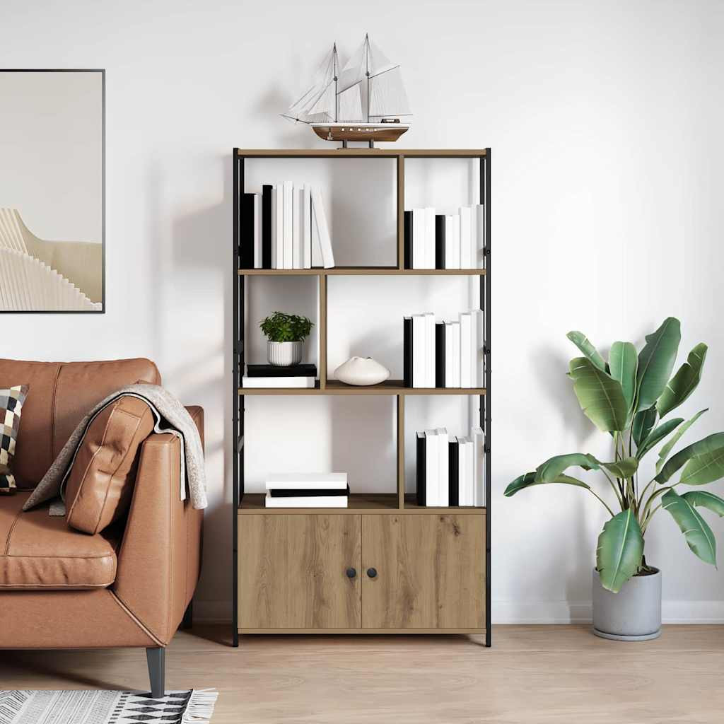 vidaXL Bücherregal 80 x 30 x 155,5 cm Holzwerkstoff Artisan-Eiche