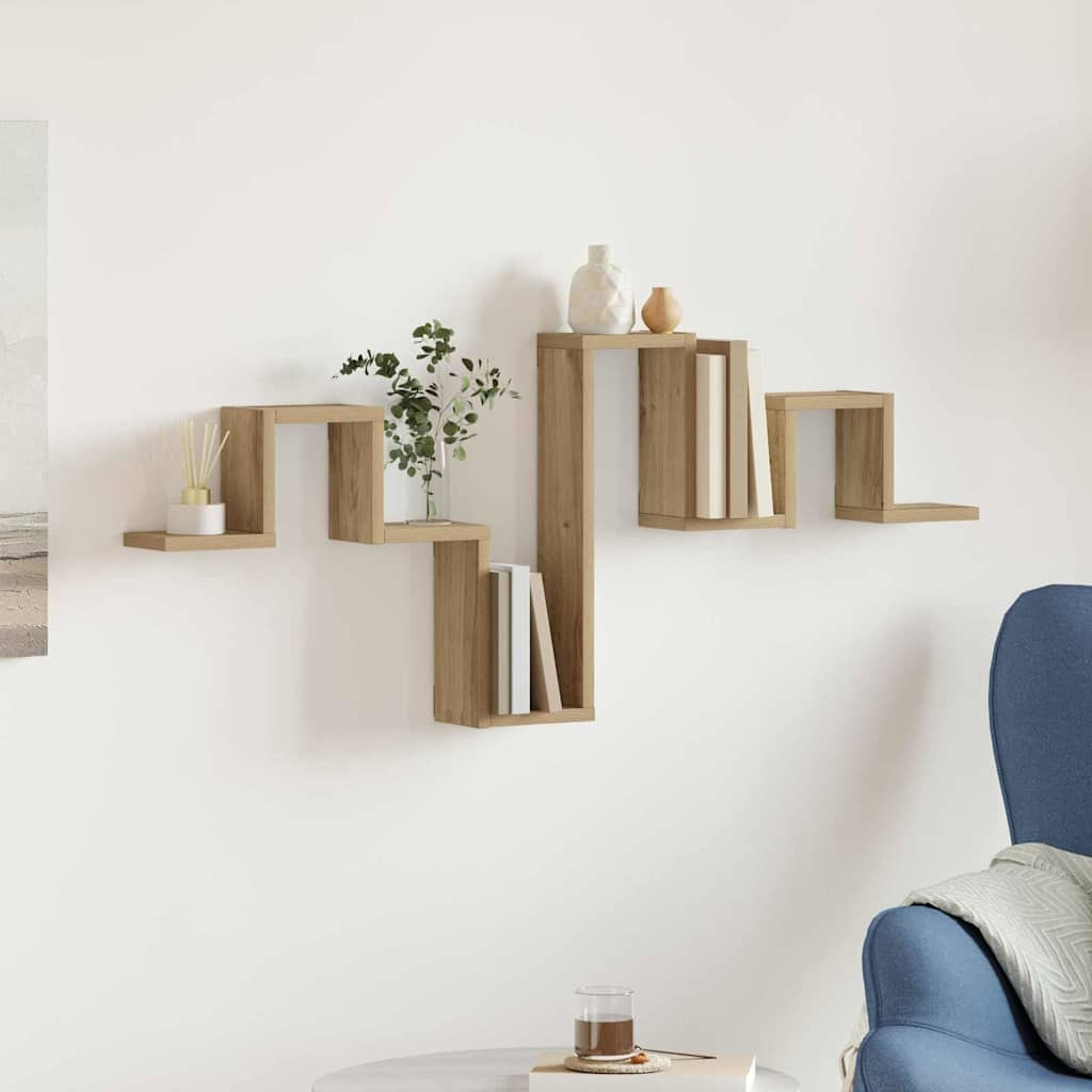 vidaXL Wandregal Wandhalterung Artisan-Eiche 104,5 x 43 x 10 cm