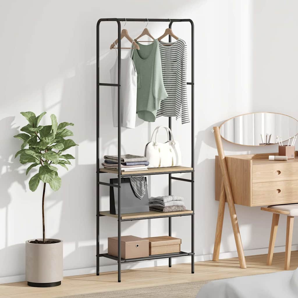 vidaXL Kleiderständer Sonoma-Eiche 60 x 30 x 171 cm Holzwerkstoff