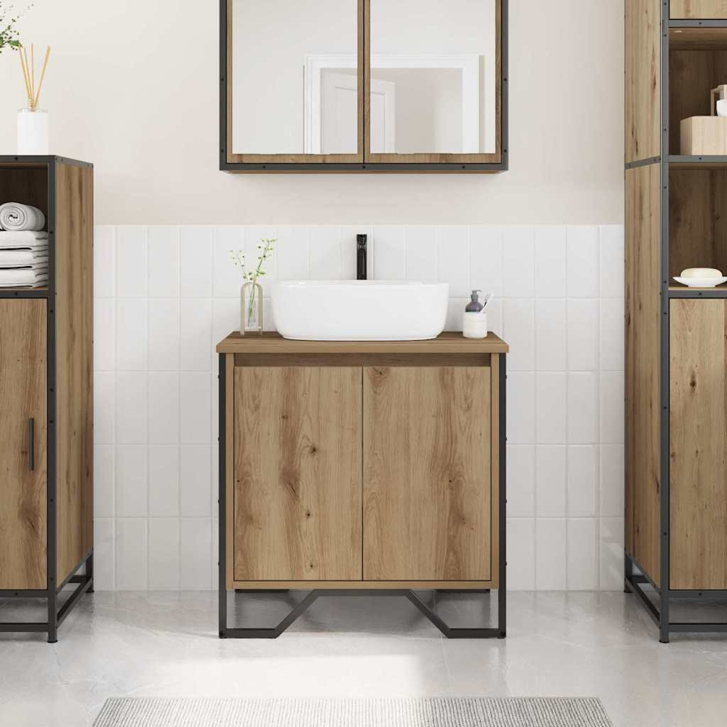 vidaXL Waschbeckenschrank Artisan-Eiche 60 x 35 x 60 cm Holzwerkstoff