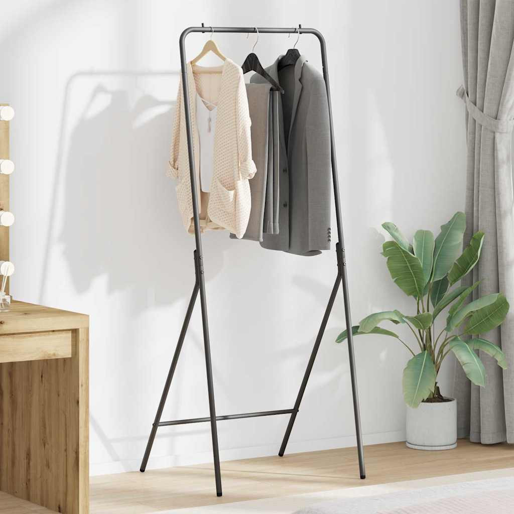 vidaXL Kleiderständer Schwarz 60 x 53 x 155 cm Stahl