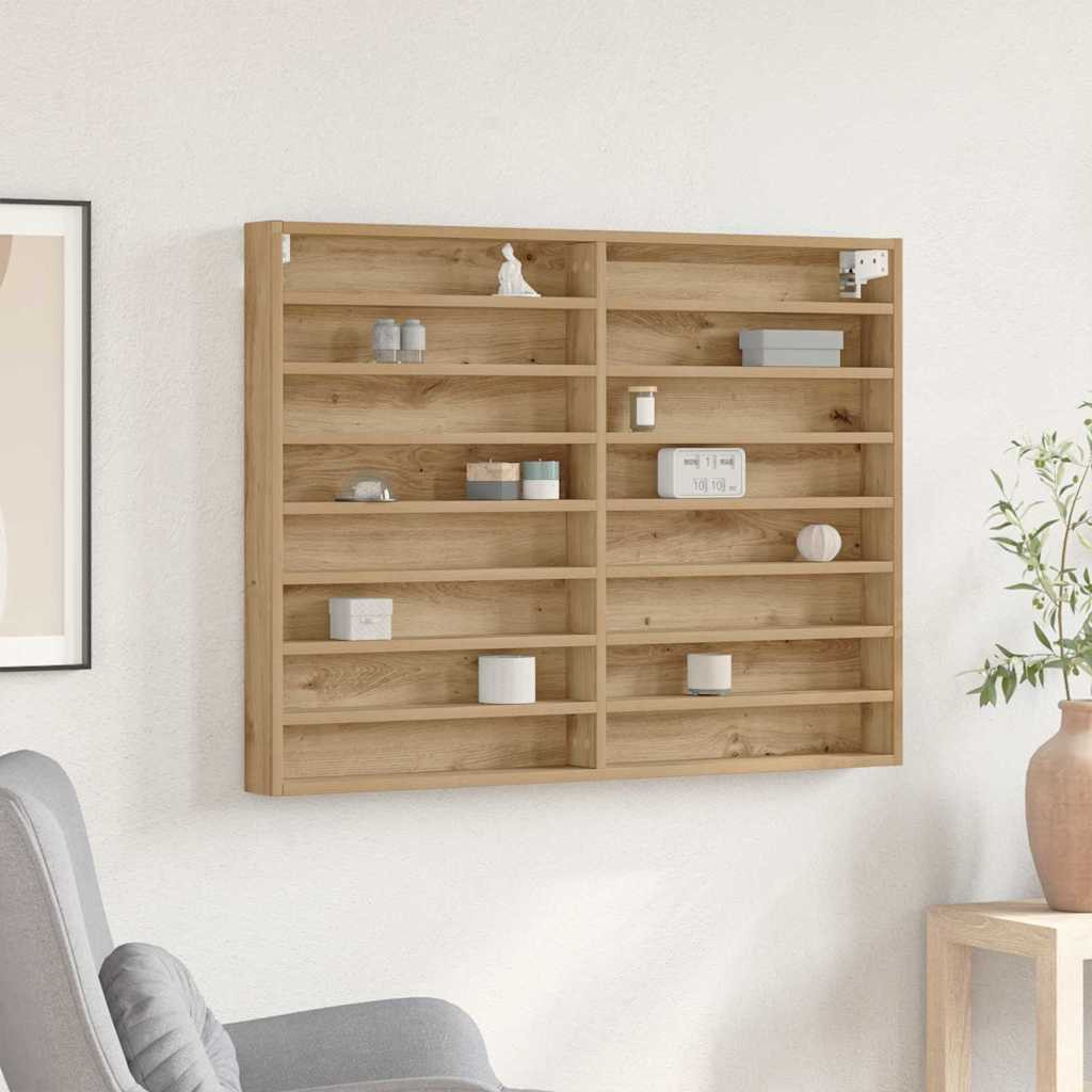 vidaXL Vitrine Wandhalterung Artisan-Eiche 100 x 8,5 x 75 cm