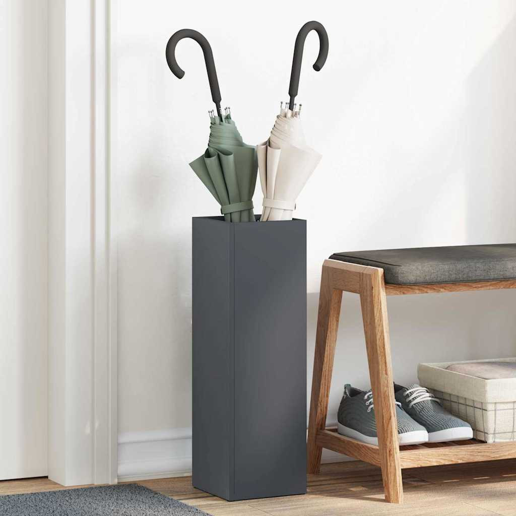 vidaXL Regenschirmständer Anthrazit 15,5 x 15,5 x 49 cm Stahl