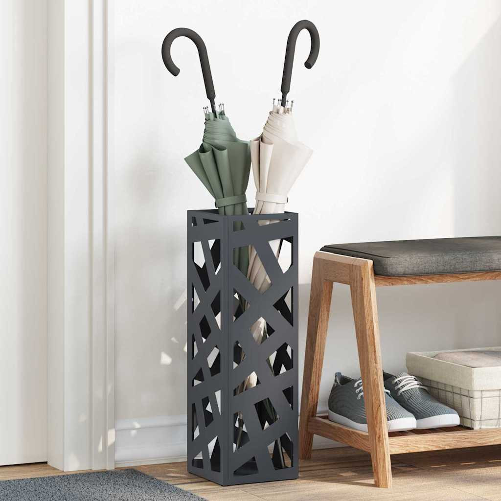 vidaXL Regenschirmständer Anthrazit 15,5 x 15,5 x 49 cm Stahl