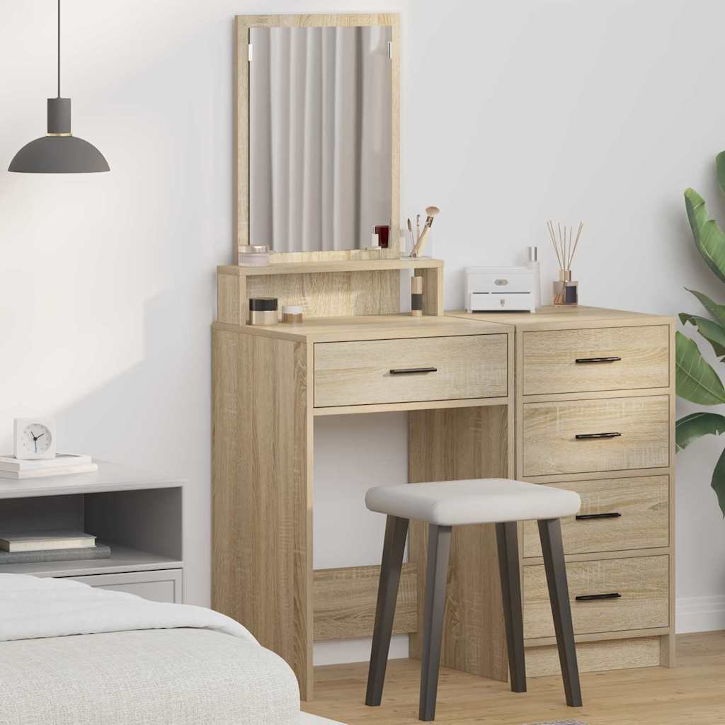 vidaXL Schminktisch Sonoma-Eiche 50 x 41 x 140 cm Holzwerkstoff