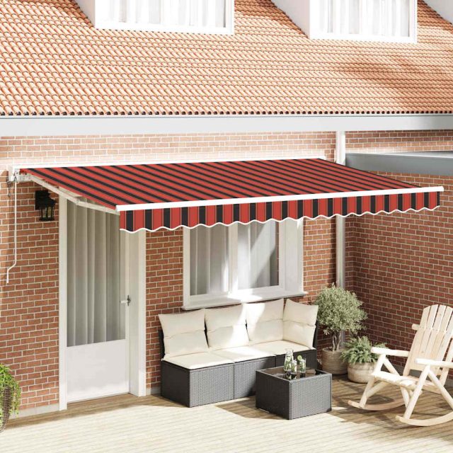 vidaXL Markisenrahmen Orange und Schwarz 350 x 200 cm