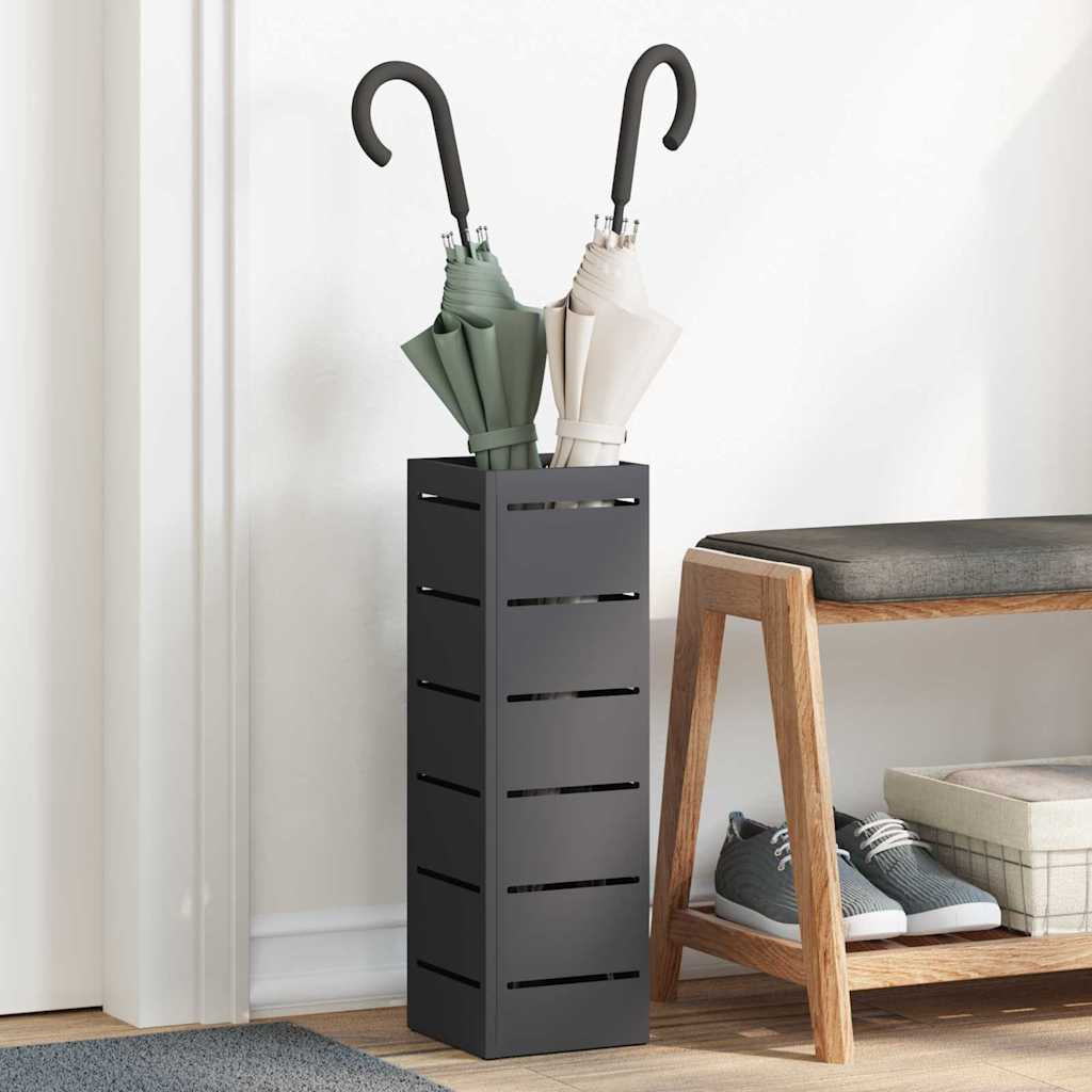 vidaXL Regenschirmständer Schwarz 15,5 x 15,5 x 49 cm Stahl