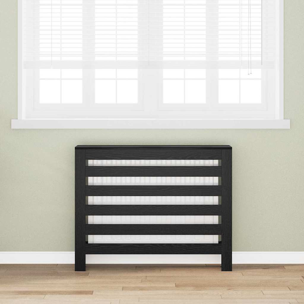 vidaXL Heizkörperabdeckung Schwarz Eichen-Optik 104 x 20 x 82 cm