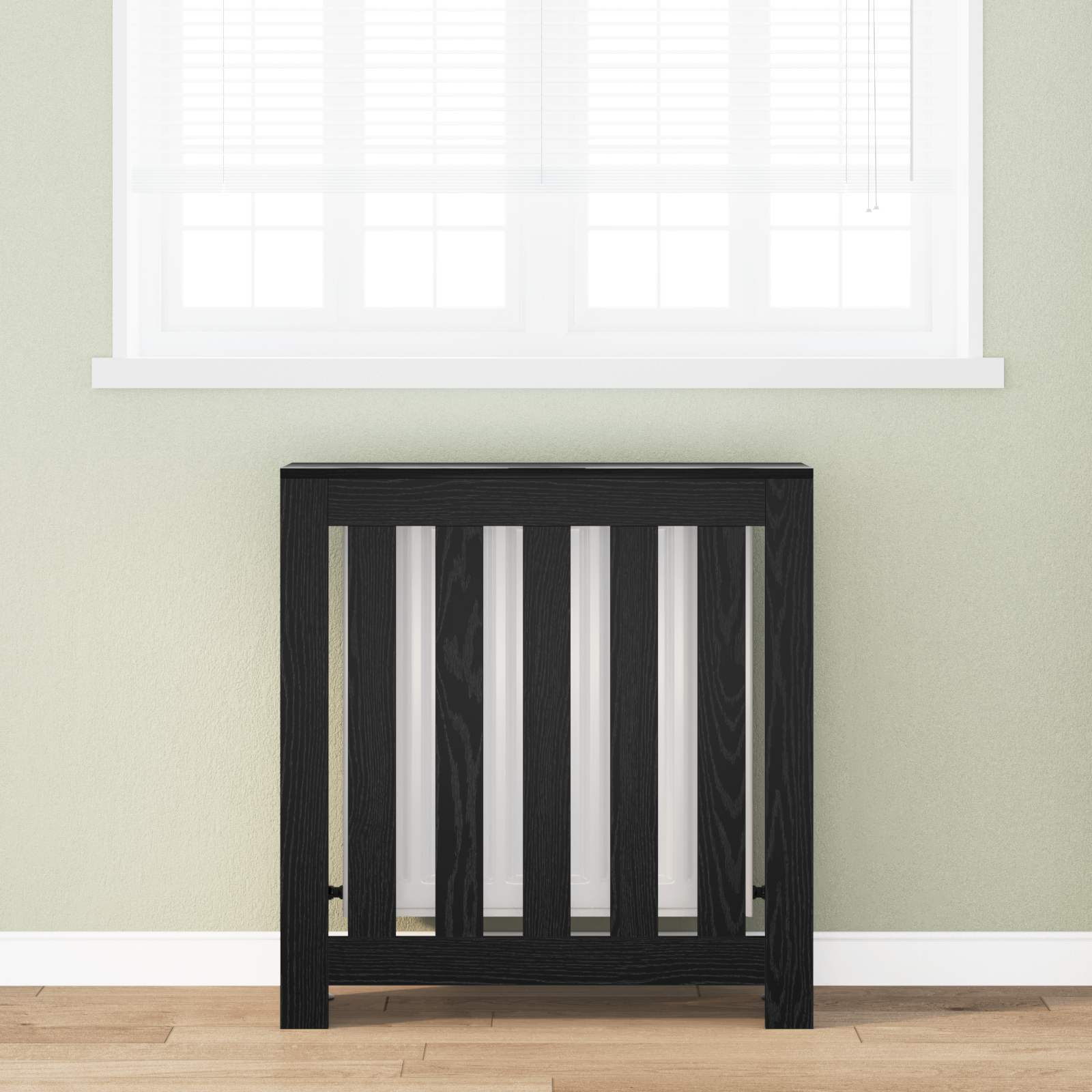 vidaXL Heizkörperabdeckung Schwarz Eichen-Optik 78 x 20 x 82 cm