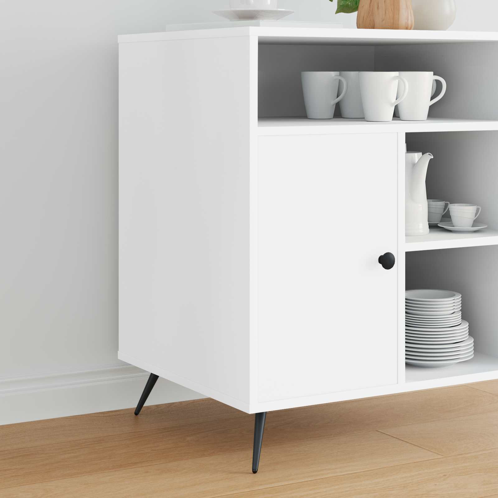 vidaXL Standfüße 2 pcs Schwarz 56 x 56 x 100 mm Eisen