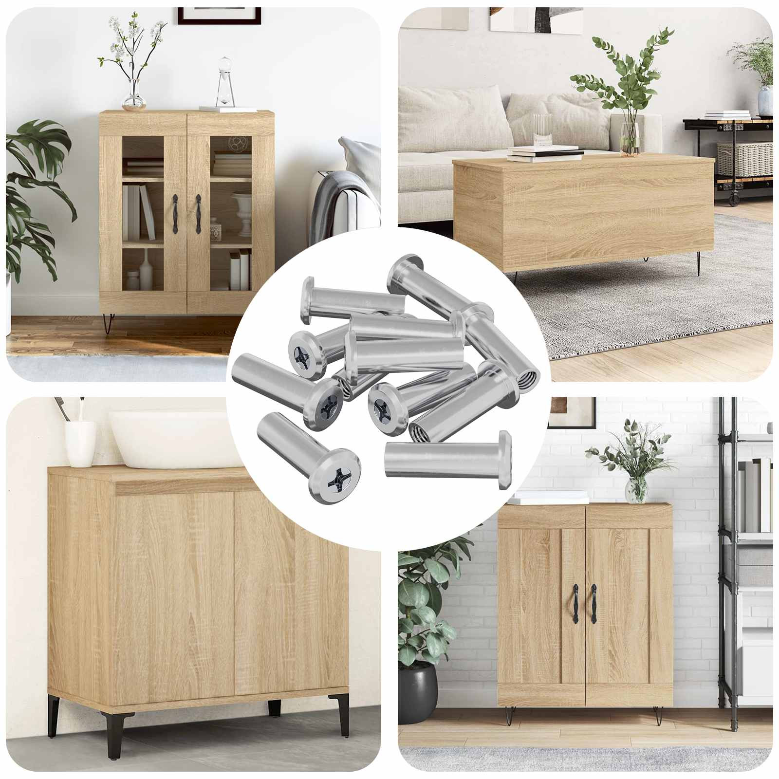 vidaXL Sicherungsmutter 2857 pcs Silber Stahl