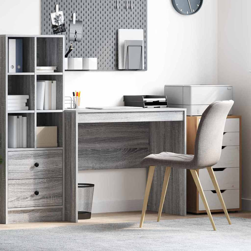 vidaXL Schreibtisch Graues Sonoma 90 x 50 x 76 cm