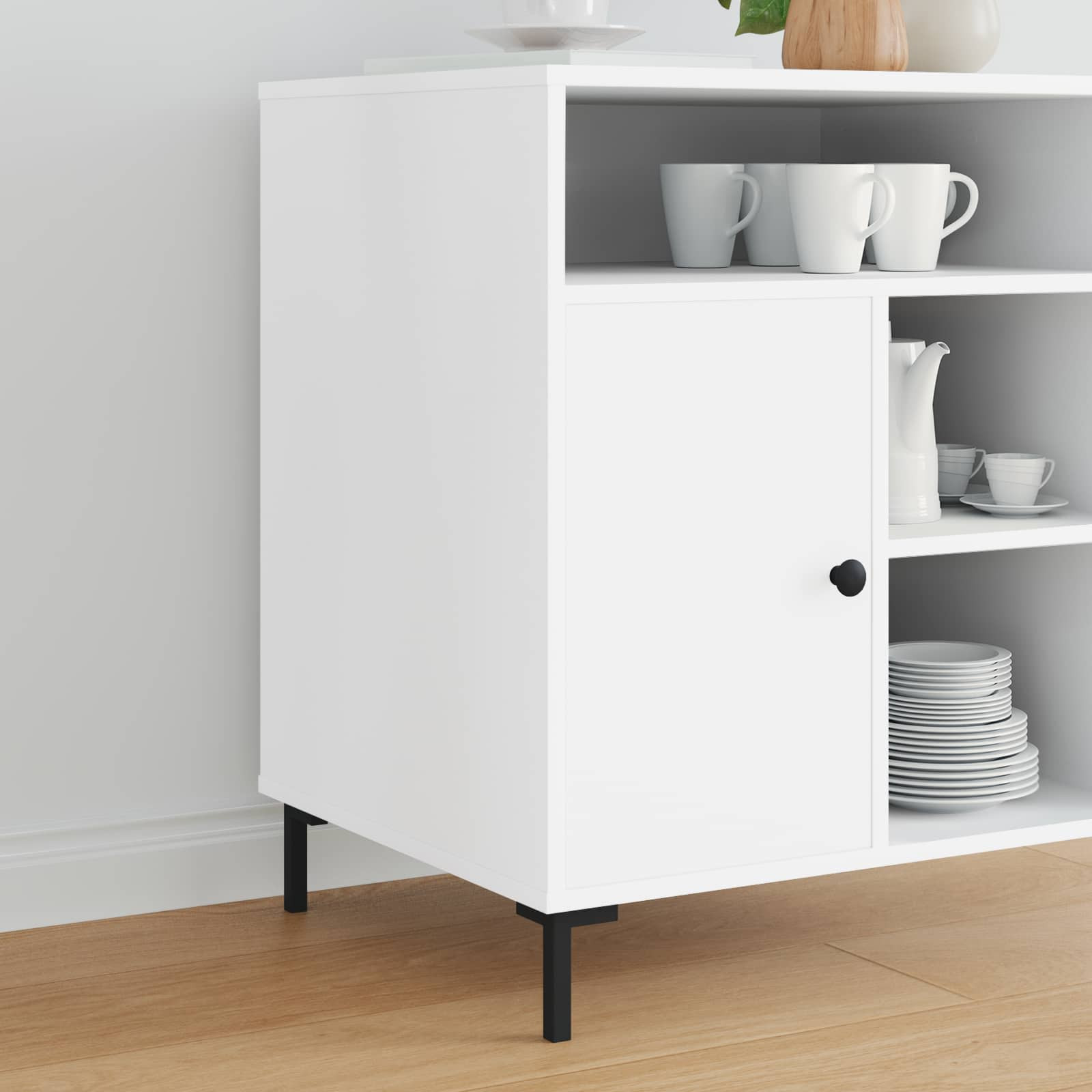 vidaXL Standfüße 12 pcs Schwarz 57 x 57 x 100 mm Eisen