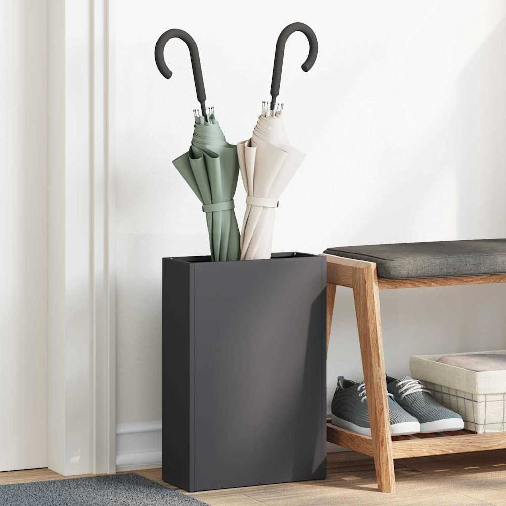 vidaXL Regenschirmständer Schwarz 28 x 12 x 41 cm Stahl