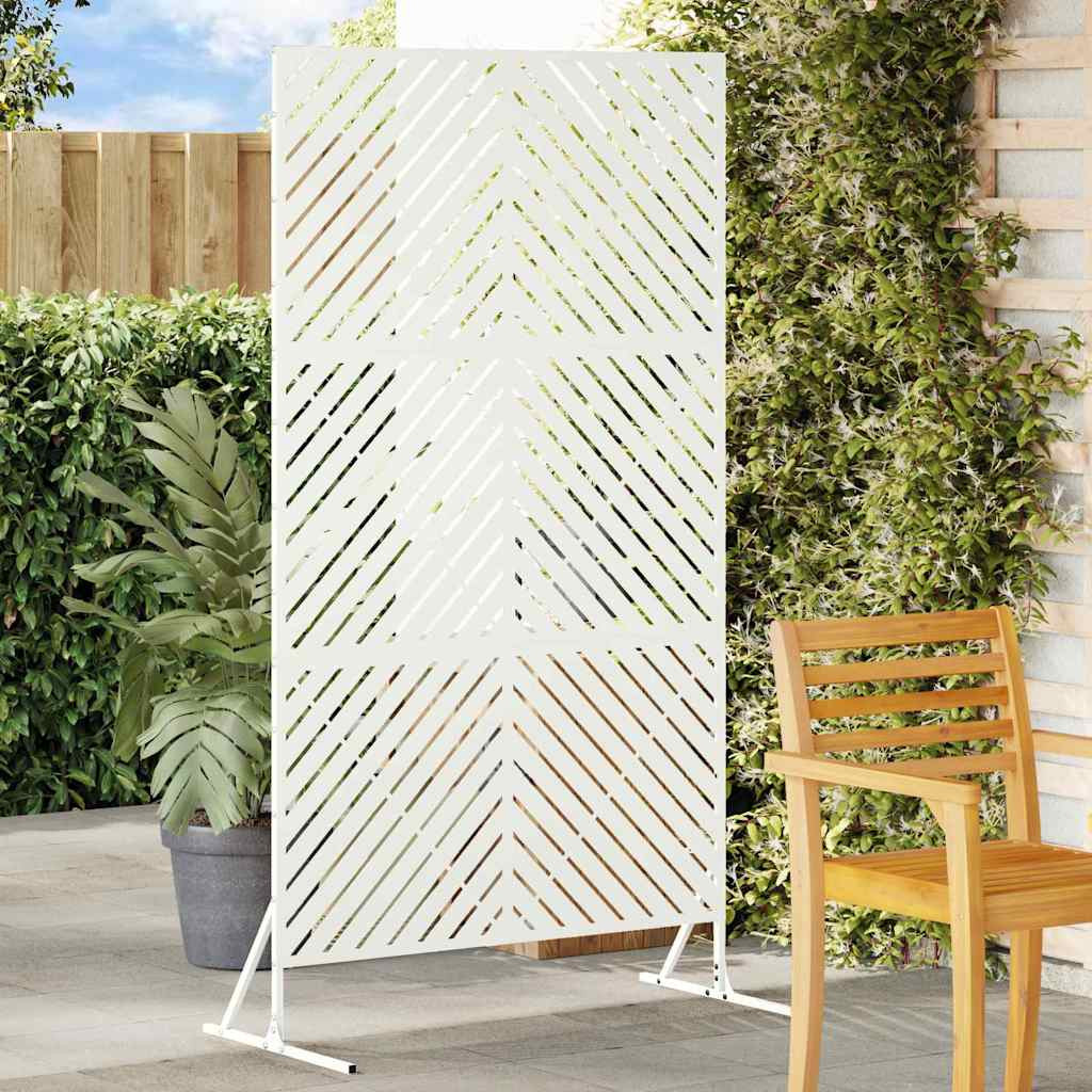vidaXL Sichtschutz 100 x 50 x 180 cm Stahl Weiß