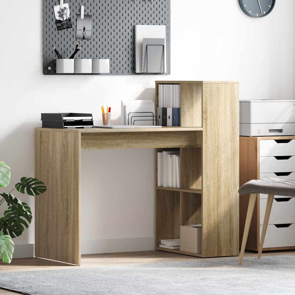 vidaXL Schreibtisch Sonoma-Eiche 108 x 55 x 103.5 cm Holzwerkstoff