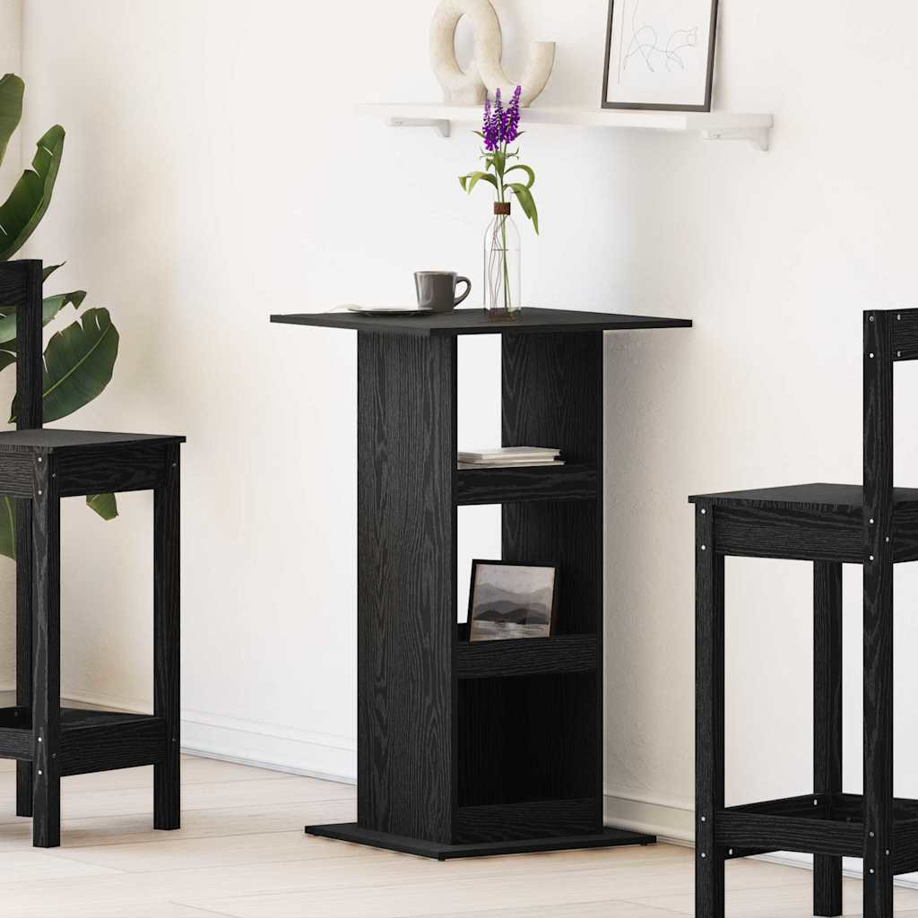 vidaXL Bartisch Schwarz Eichen-Optik 60 x 60 x 100 cm Holzwerkstoff