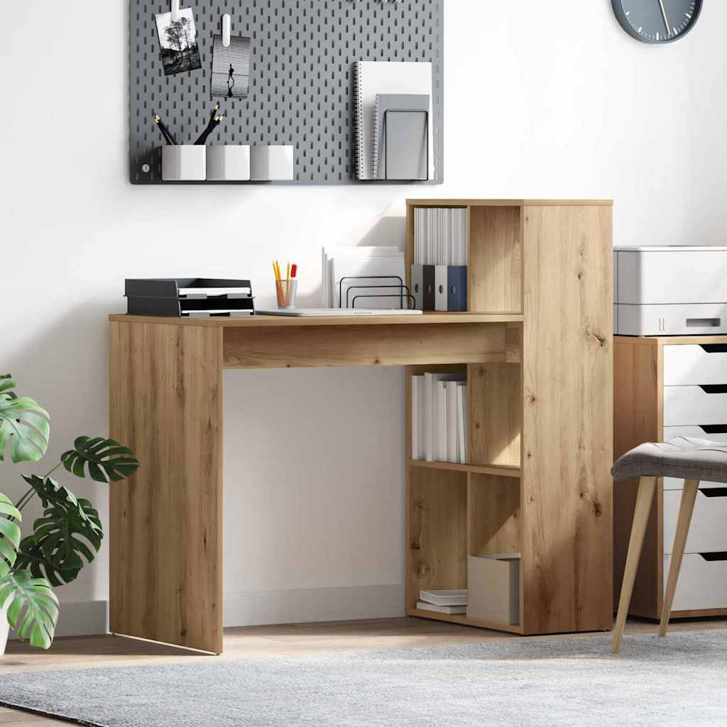 vidaXL Schreibtisch Artisan-Eiche Holzwerkstoff 108 x 55 x 103.5 cm