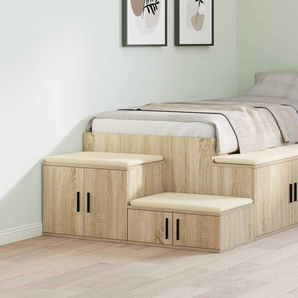 vidaXL Aufbewahrungsschrank 2 pcs Sonoma-Eiche 108 x 41 x 40 cm