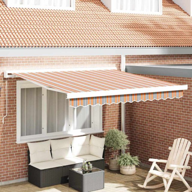 vidaXL Ausziehbare Markise Mehrfarbig 300 x 250 cm