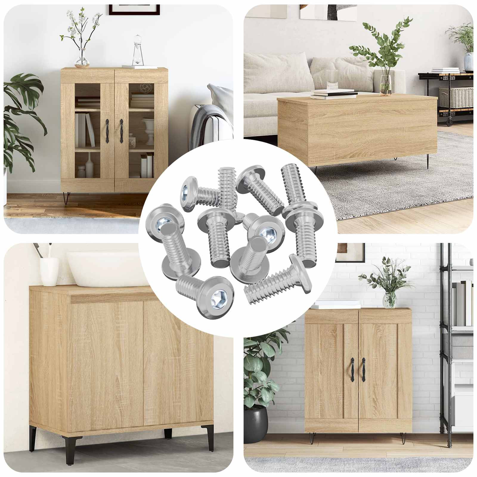 vidaXL Kopf-Sicherungsschraube 3600 pcs Silber Stahl