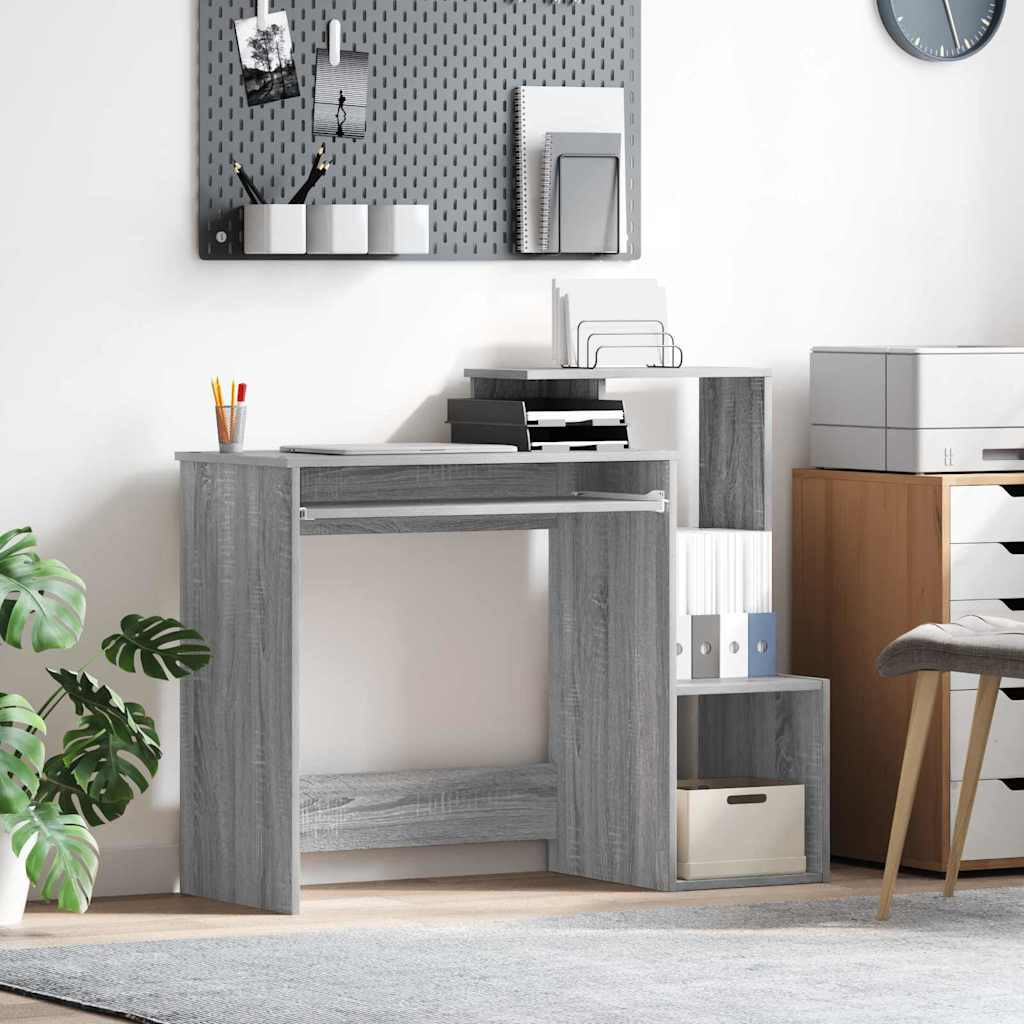 vidaXL Schreibtisch Graues Sonoma 106 x 41 x 88.5 cm Holzwerkstoff