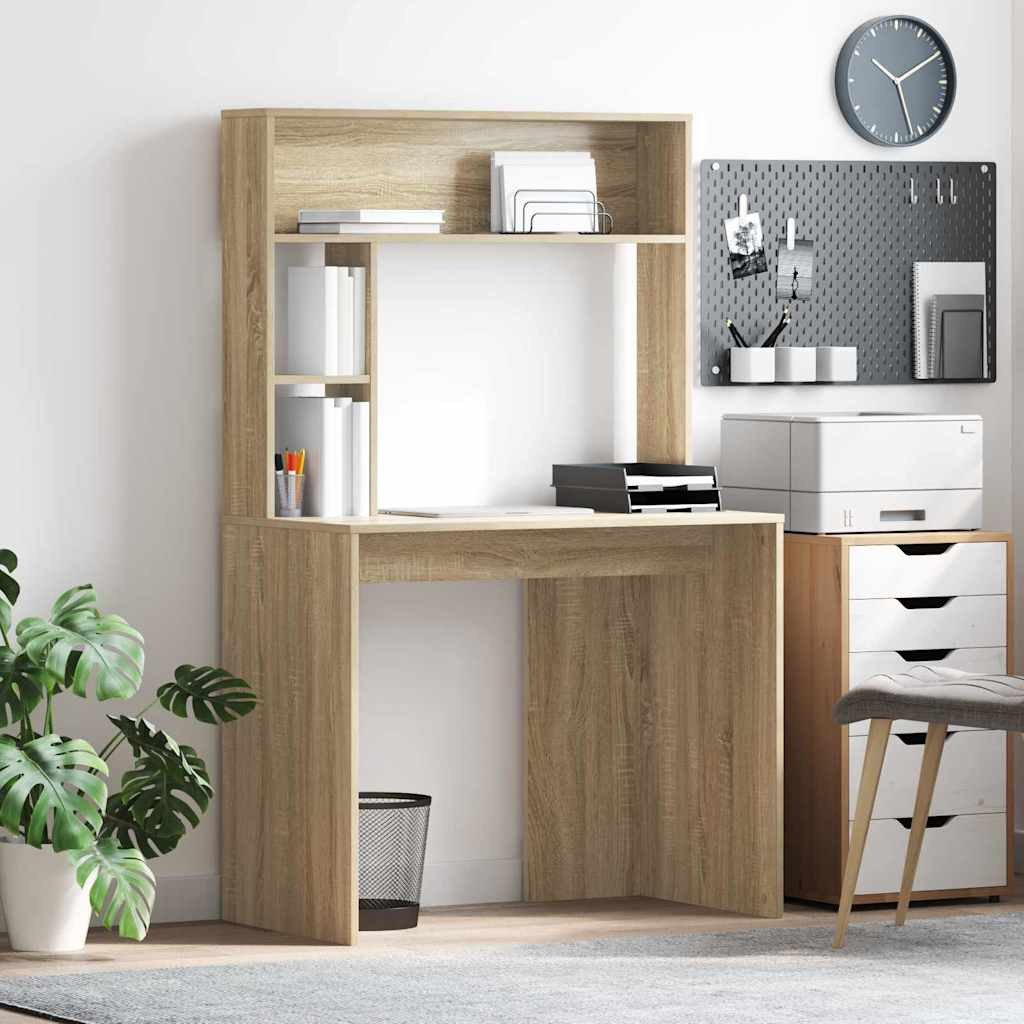 vidaXL Schreibtisch Sonoma-Eiche 91 x 50 x 149 cm Holzwerkstoff