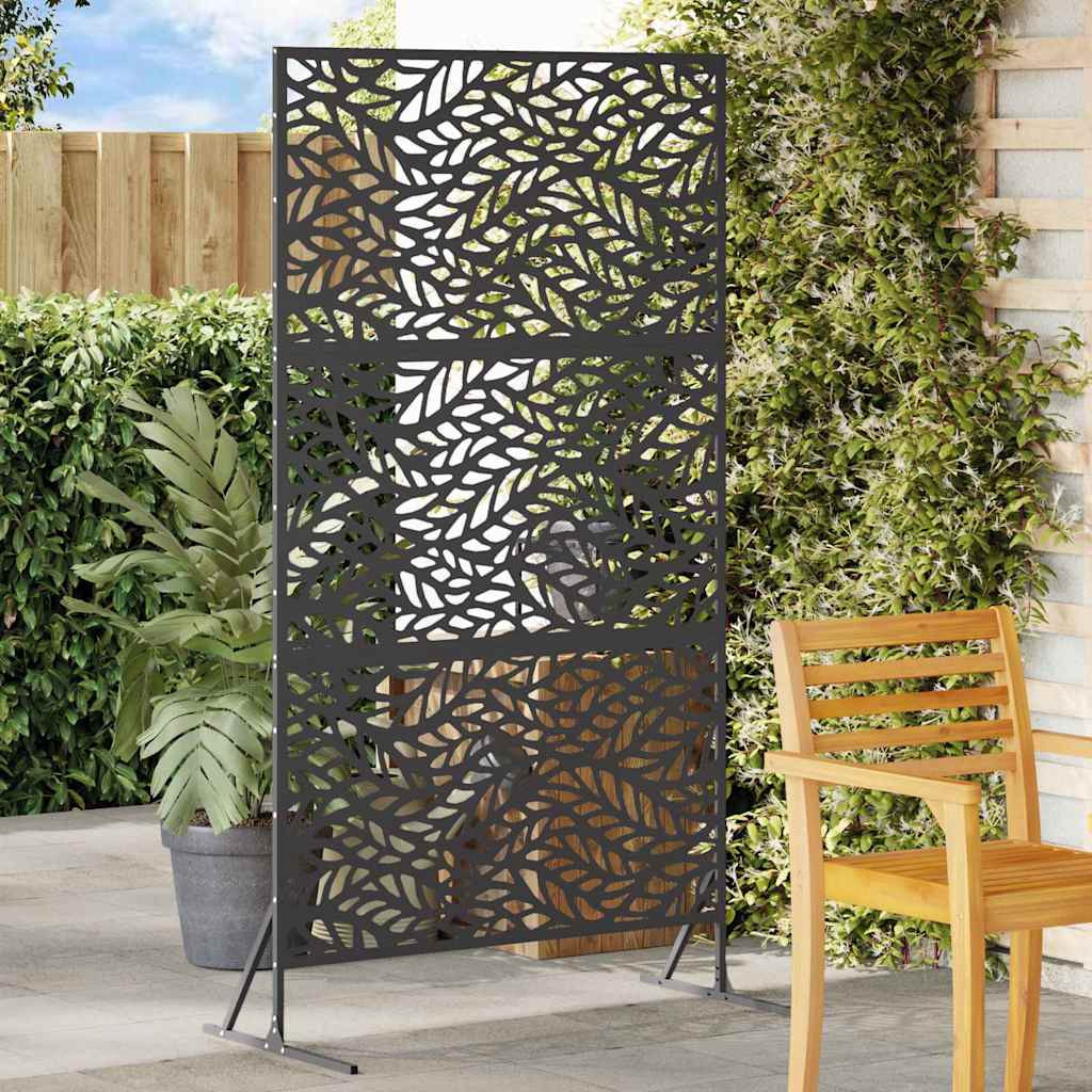 vidaXL Sichtschutz 100 x 50 x 180 cm Stahl Schwarz