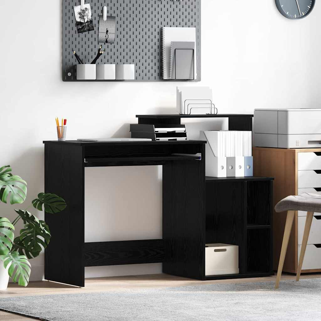 vidaXL Schreibtisch Schwarz Eichen-Optik 120,5 x 44 x 88,5 cm