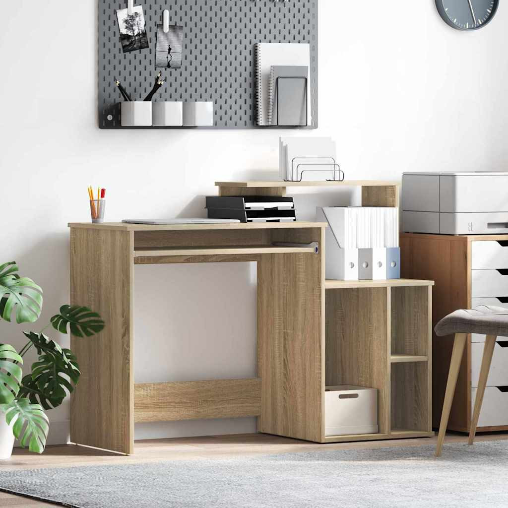 vidaXL Schreibtisch Sonoma-Eiche 120,5 x 44 x 88,5 cm Holzwerkstoff