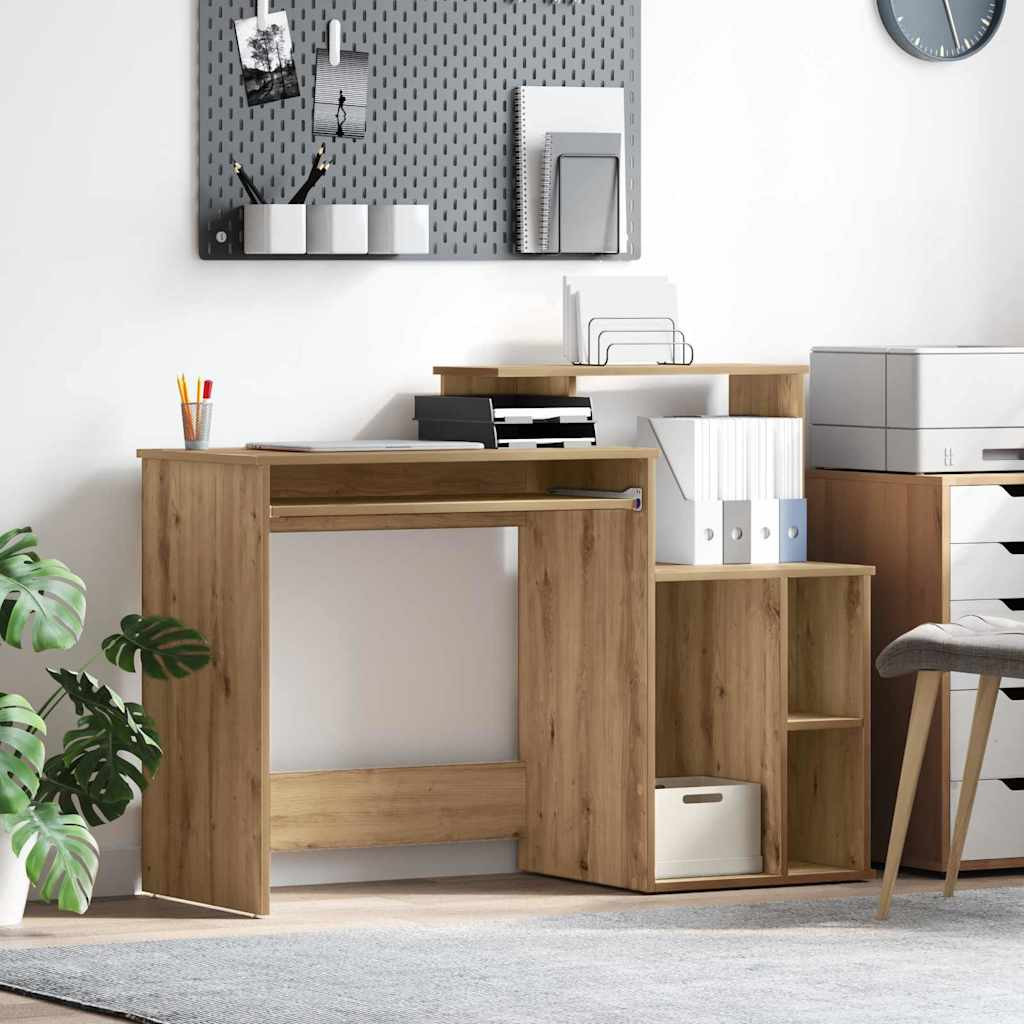 vidaXL Schreibtisch Artisan-Eiche Holzwerkstoff 120,5 x 44 x 88,5 cm