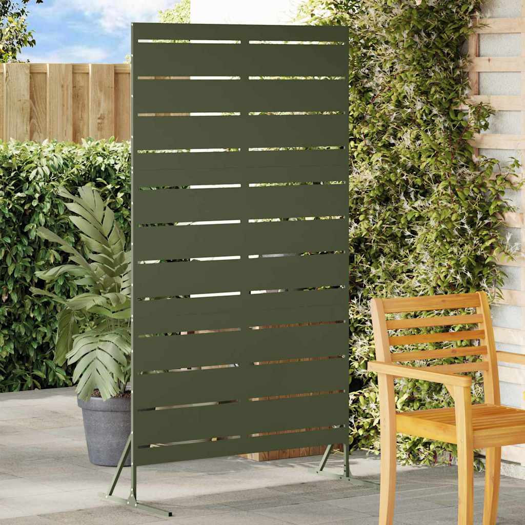 vidaXL Sichtschutz 100 x 50 x 180 cm Stahl Olivgrün