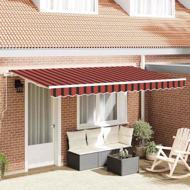 vidaXL Einziehbare Markise Orange 350 x 200 cm Stoff