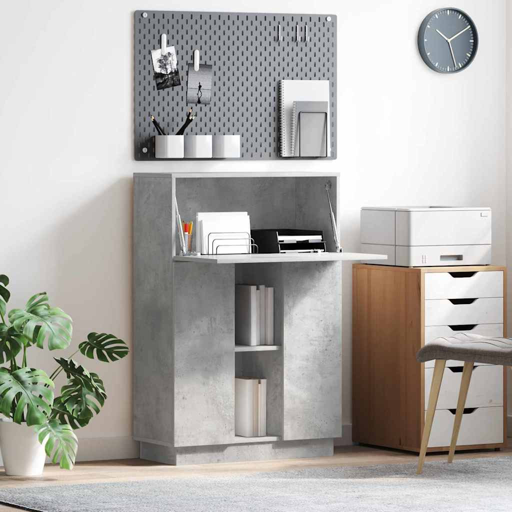 vidaXL Schreibtisch Beton Grau 71.5 x 31.5 x 106.5 cm Holzwerkstoff