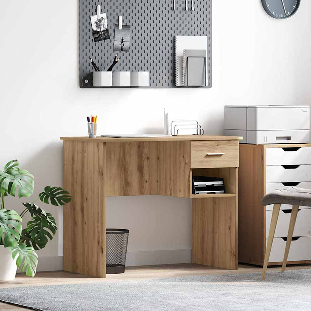 vidaXL Schreibtisch Artisan-Eiche Holzwerkstoff 90 x 49 x 75 cm