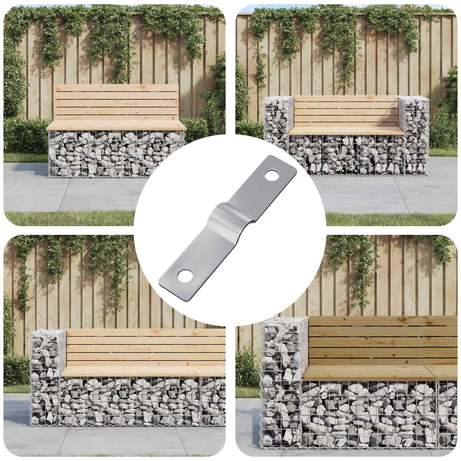 vidaXL Einschlagplatte 9000 pcs Silber Eisen