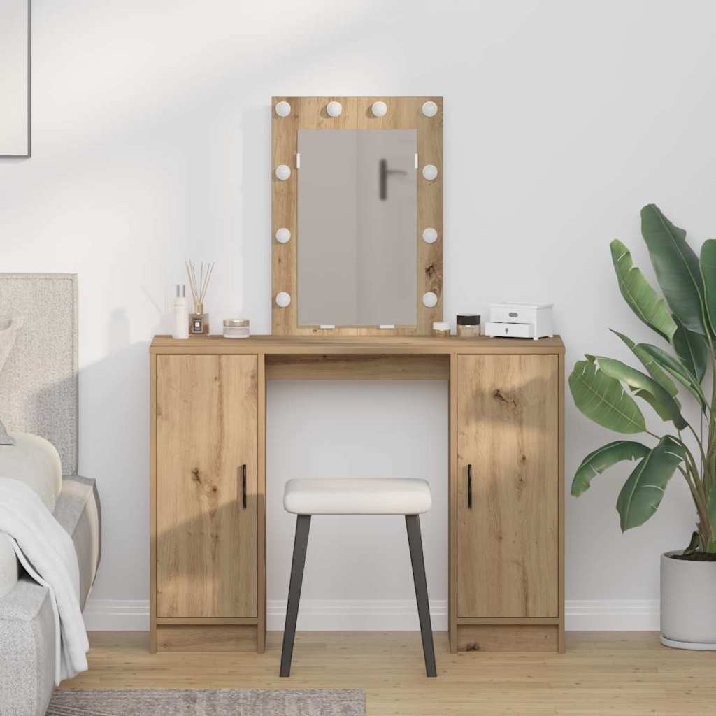 vidaXL Schminktisch Braun 102 x 33 x 135 cm Holzwerkstoff